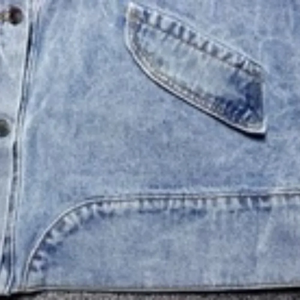 Bold Bib Collar Blue Jean Jacket – Trendy Cropped Cut - Picture 11 of 15